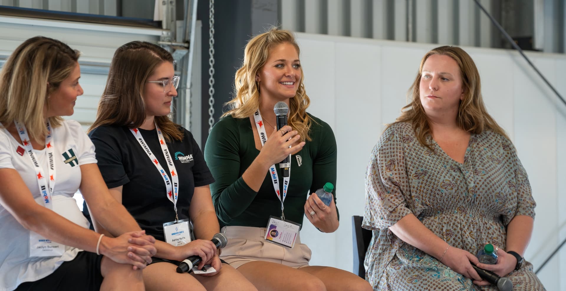 Megan speaking on a panel