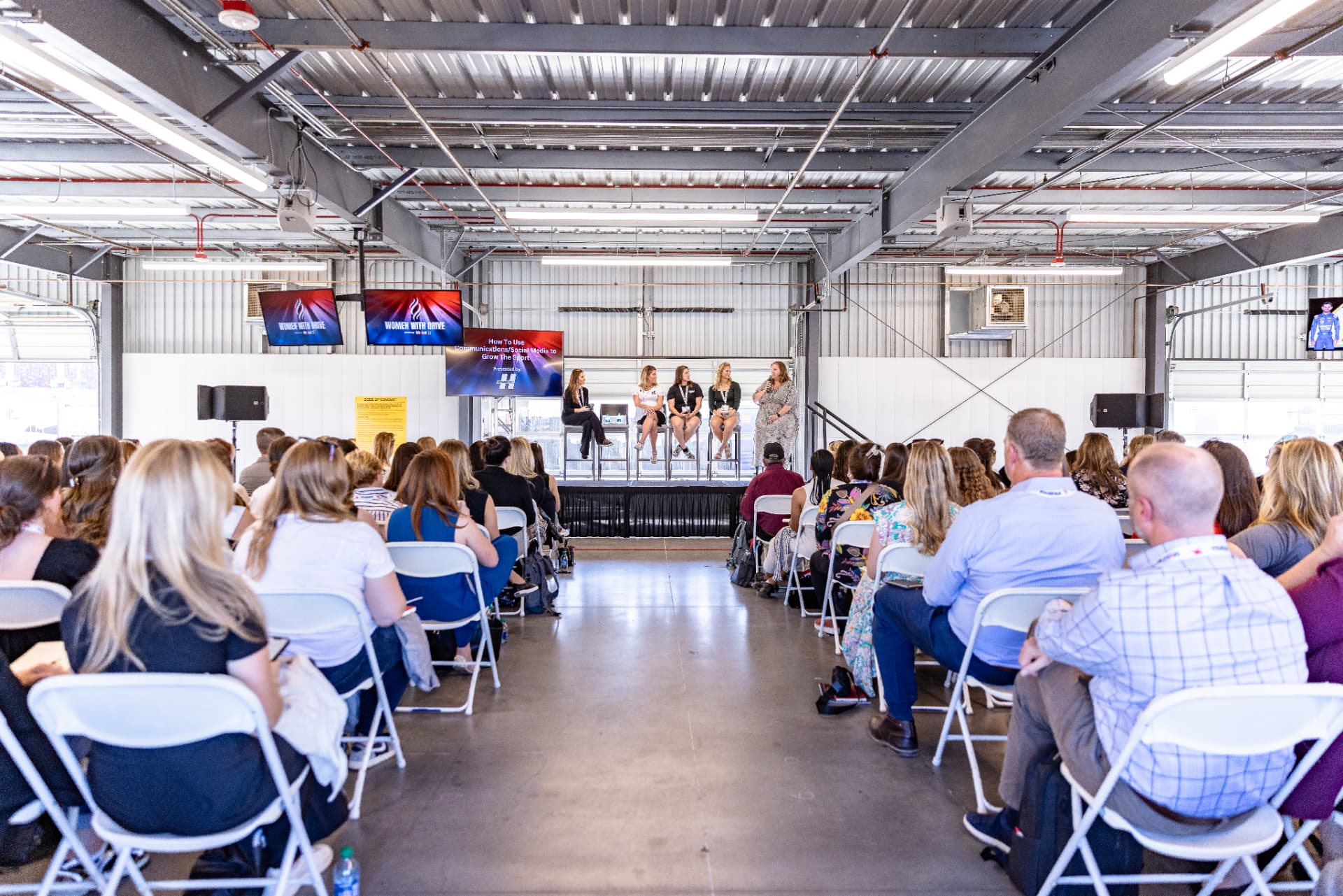 Audience at a speaking event